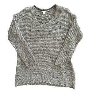 J. Jill Pure Jill Knit High/Low Sweater Women’s Medium Brown Neutral